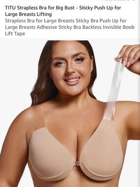 NWT Strapless Sticky Push-Up Bra - Nude